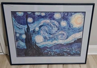 Vincent Van Gogh Starry Night Framed Painting - Image 1 of 4