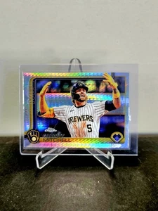 GARRETT MITCHELL 2025 Topps Chrome ⚾️ RIFRATTORE PRISMA #28 MILWAUKEE BREWERS - Foto 1 di 2