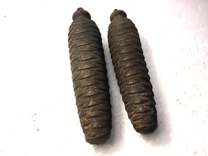 Vintage Paar Kuckucksuhr Gewichte 7 Zoll  - Bild 1 von 2