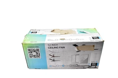 52 Inch Ceiling Fan DC Motor Remote 6-Speed 3 ABS Blades 120V KBS-52K139 Black - Image 1 of 4