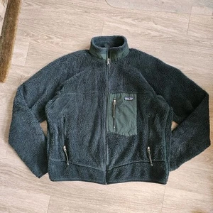 Vintage Patagonia Deep Pile Fleece Green Medium - Picture 1 of 12