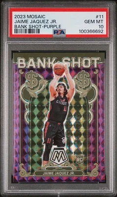 2023 PANINI MOSAIC BANK SHOT PURPLE #11 JAIME JAQUEZ JR. 75/99 PSA 10 - Image 1 of 2