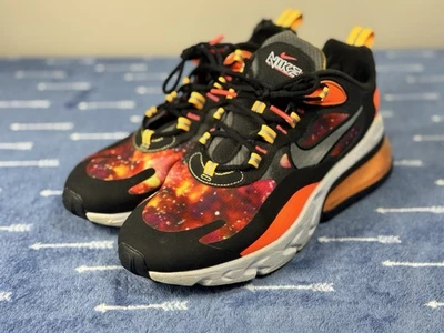 Nike Air Max 270 React Galaxy Supernova 2020 Men’s 8 Black Orange Women’s 9.5 - Image 1 of 4