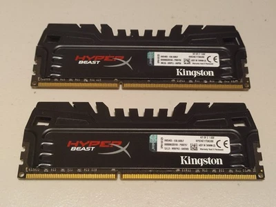 8GB (2x4GB) Kingston HyperX Beast DDR3 2400MHz CL11 DIMM RAM (KHX24C11T3K2/8X) - Image 1 of 3