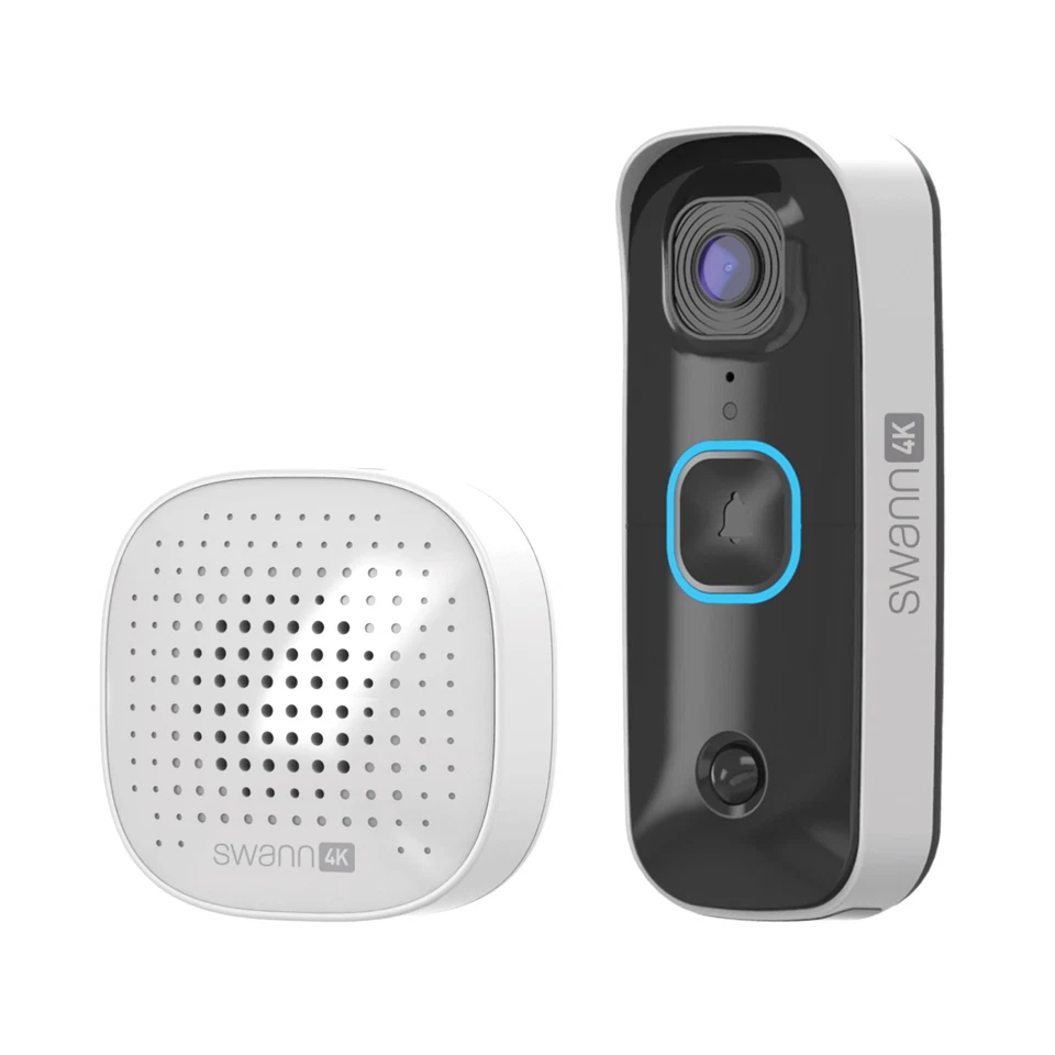 Swann SwannBuddy4K 4K Video Doorbell w/ Chime Unit SWIFI-4KBUDDY-GL