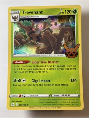 Trevenant 017/196 - Trick or Trade Booster 2023 Holo (NM) - Image 1 of 2