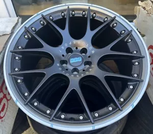 Genuine BBS CH-Rii 21” 2 Piece Matt Black & Satin Titanium 5x112 10.5 ET17 CH-R2 - Picture 1 of 7
