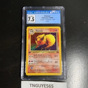 1999 Pokemon Jungle 1st Edition Holo Flareon 3/64 Graded CGC 7.5 - Picture 1 of 4