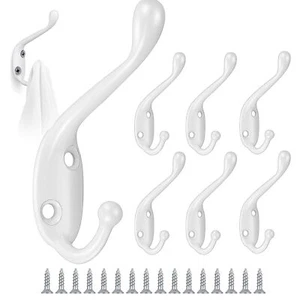 GOTRUST Ganci Appendiabiti Vintage Bianco, 8pcs Gancio Metallo da Muro (Y1W) - Foto 1 di 1