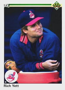 1991 - Upper Deck -- RICH YETT -- Card # 595 - CLEVELAND INDIANS (Now Guardians) - Picture 1 of 2