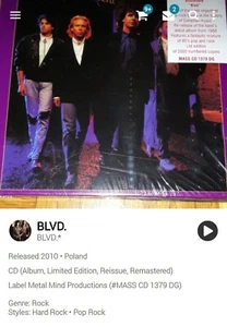Boulevard ~ Blvd Remastered Gold Number #0302 CD 2010 AOR Melodic Rock WestCoast - Picture 1 of 2