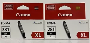 Canon PIXMA 281XL BK Ink Jet Cartridge Black Lot 2 New Sealed - Picture 1 of 5