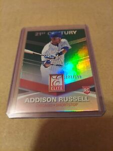 2015 Panini Elite Green Parallel 21st Century Addison Russell RC Card # 122.