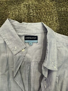 Andy & Evan Long Sleeve Blue  Button Down Shirt Size 6 Little Boys - Picture 1 of 4
