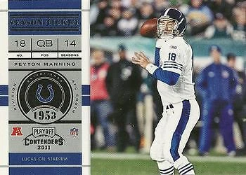 Peyton Manning 2011 Playoff Contenders Football - #31 - Indianapolis Colts - Image 1 of 2