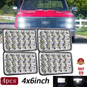 4set 4x6" LED Headlights Hi/Lo Beam For Chevy C10 Pickup truck 1980-1986 - Picture 1 of 12