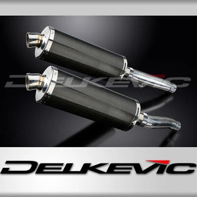 Triumph 900 Sprint 1993-1998 Kit de silenciador de escape de carbono ovalado de 14" sin cordones Foto 1 de 4