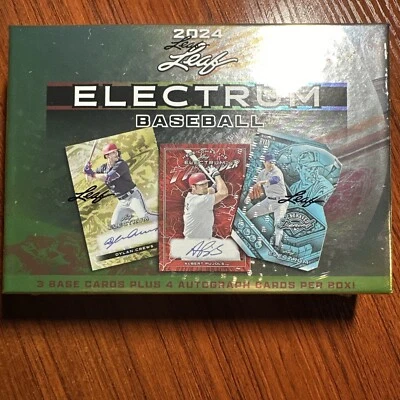 2024 LEAF ELECTRUM BASEBALL Sealed Hobby Box SKENES CREWS HOLLIDAY BAZZANA OHTAN - Image 1 of 4