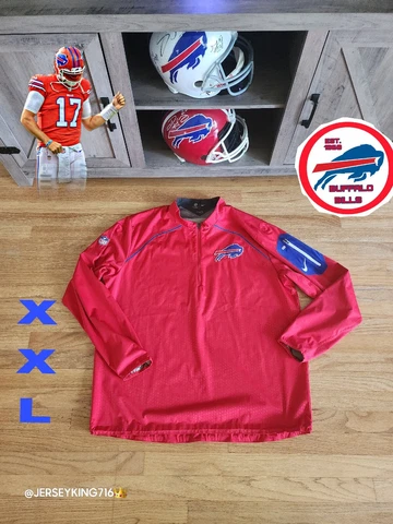 Buffalo Bills Nike NFL On Field Alpha Fly Rush  Jacket 1/4 Zip Men's Red XXL Cover