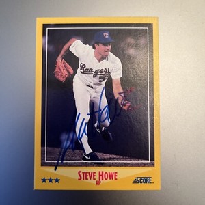 STEVE HOWE 1988 SCORE AUTOGRAPHED SIGNED AUTO BASEBALL CARD