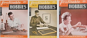 Vintage 1951 Profitable Hobbies Magazine Lot Hobby Craft Lamps Frames Dollhouse - Picture 1 of 13