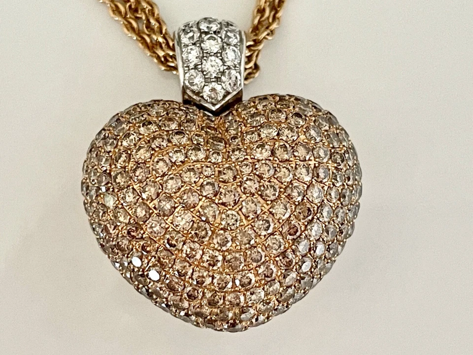 WEMPE by KIM ANHÄNGER mit 5,20ct. BRILLANTEN  750/18 KARAT ROSÉGOLD & 585 KETTE - Bild 1 von 4