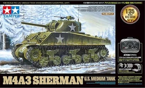 TAMIYA 1/35 RC Tank No.17 American M4A3 Sherman Tank with dedicated radio 48217 - Picture 1 of 3