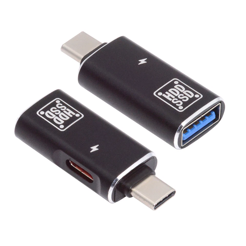 Cablecy 10Gbps USB-C Type-C to USB3.0 Female OTG & DC 5V Power Adapter for Phone - Image 1 of 1