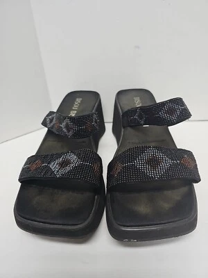 Bisou Bisou Bahama Black Beaded Size 9 Slip On Sandal Note Photos - Image 1 of 4