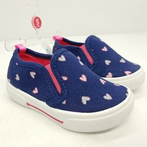Carter's Damon Hearts Blue Casual Slip On Sneaker Girls Shoe Size 5 Toddler  - Picture 1 of 8