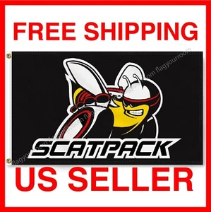 Scat Pack Racing Banner Flag 3x5 ft Challenger Super Bee Charger FREE Shipping - Picture 1 of 12