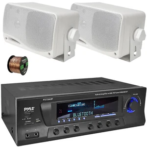 Amplituner kina domowego Pyle PT272AUBT Bluetooth, 2x głośniki mini box 3,5" 200W - Zdjęcie 1 z 5