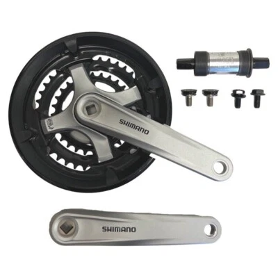 Juego de bielas Shimano FC-TY701 Triple City Commuter 48-38-28t 175 mm plateadas + BB #1781 Foto 1 de 2