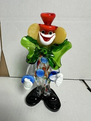 Murano Clown, Zirkus, mundgeblasen, , 20cm Figur  Bund Glas Figur Sammler - Bild 1 von 4