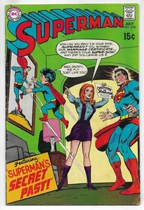 SUPERMAN #218 SILVER AGE DC COMIC BOOK 1st series Lois Lane 1969 Mr. MXYZPTLK - Picture 1 of 2