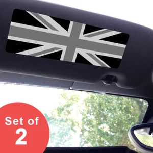 Visor Stickers Set for MINI Cooper - Large - Black Jack - Picture 1 of 1