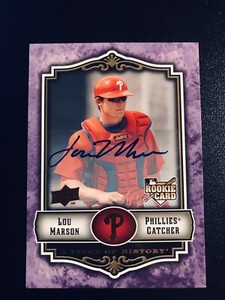 2009 Upper Deck A Piece of History LOU MARSON Auto RC Purple Mint Condition