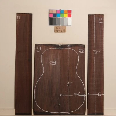 East Indian Rosewood Old Growth Tonewood 1970's Guitar Back & Side Set #B27S19 - Image 1 of 4