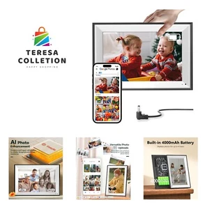 Digital Photo Frame WiFi Smart Digital Picture Frame Battery Powered Unlimite... - Picture 1 of 9