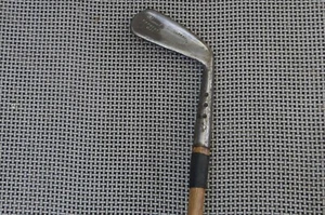 Antiguo eje de nogal americano vintage D Anderson St Andrews brida hierro Maxwell - Imagen 1 de 17