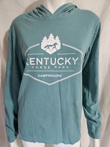 Kentucky Horsepark Campground Womens Long Sleeve Hooded T-Shirt Size S-P-CH - Picture 1 of 8