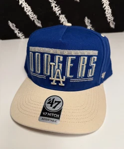 NWT '47 Brand Los Angeles Dodgers Retro Logo Blue White HITCH Snapback Hat NEW - Picture 1 of 2