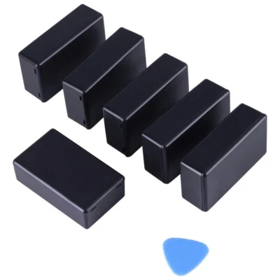 6pcs Black  Project Boxes ABS Plastic Electrical Project Case Power Junction Box - Image 1 of 4