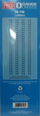PECO LK-748 - 4 x Signal Ladders 175mm Long Black Plastic Kit 0 Gauge - DSA Post - Image 1 of 4