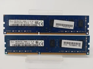 SK HYNIX 8GB (2X4GB) 2RX8 PC3-12800U HMT351U6EFR8C-PB UDIMM PC 60 DAYS WARRANTY - Picture 1 of 2