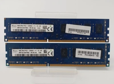 SK HYNIX 8GB (2X4GB) 2RX8 PC3-12800U HMT351U6EFR8C-PB UDIMM PC 60 DAYS WARRANTY - Image 1 of 2
