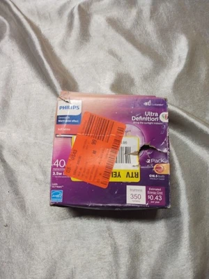 Philips Ultra Definition 40W  Soft White Dimmable Medium LED Decorative 2 Pack - Image 1 of 4