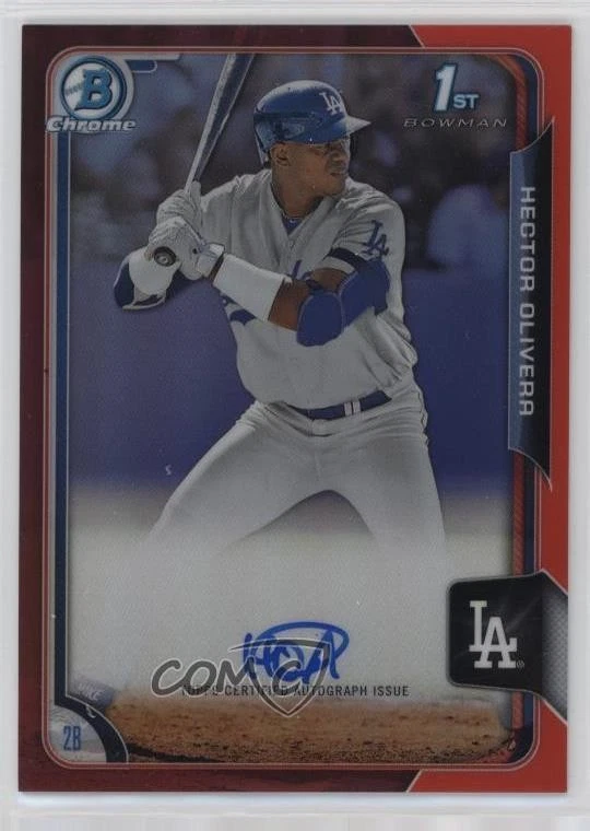 2015 Bowman Chrome Prospects Red Refractor /5 Hector Olivera Rookie Auto RC - Image 1 of 2