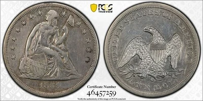 1859 O PCGS VF Detail - Silver Seated Liberty Dollar $1 Coin #56592A - Image 1 of 4