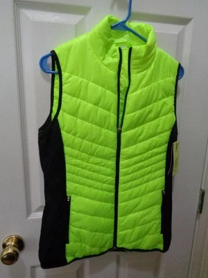 Xersion Women's Puffer Vest Shocking Lime Neon Green Medium NWT - Изображение 1 из 3